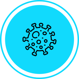 Technician in PPE performing COVID-19 sanitation cleaning with electrostatic sprayer in a commercial facility.